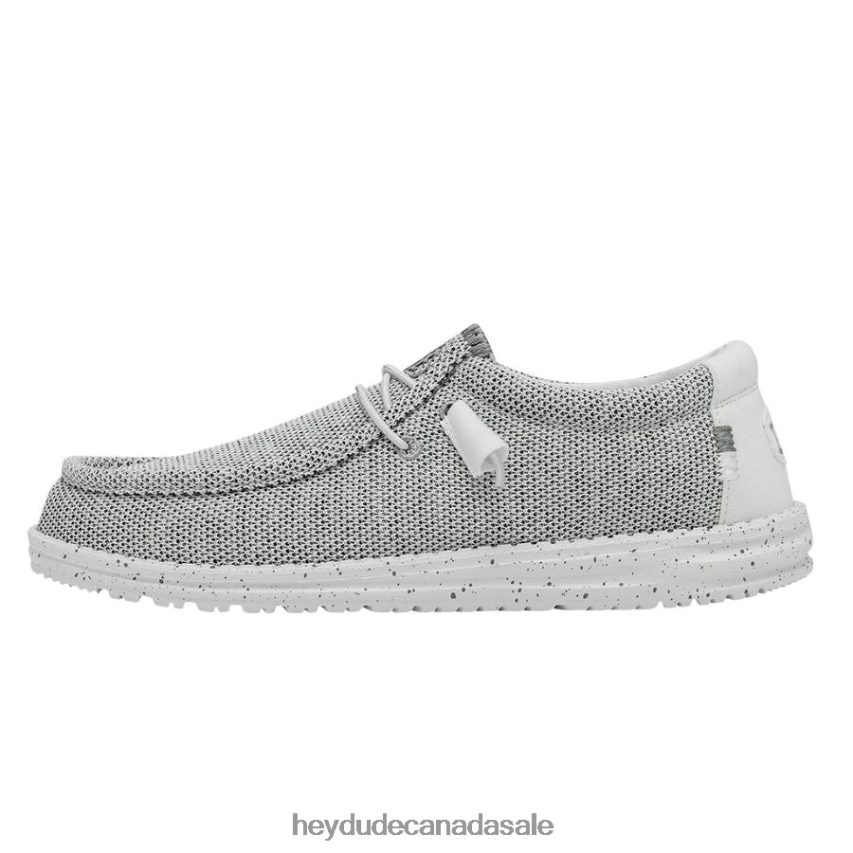 Men Wally Sox Wide Hey Dude Stone White Shoes 0D6J4L297