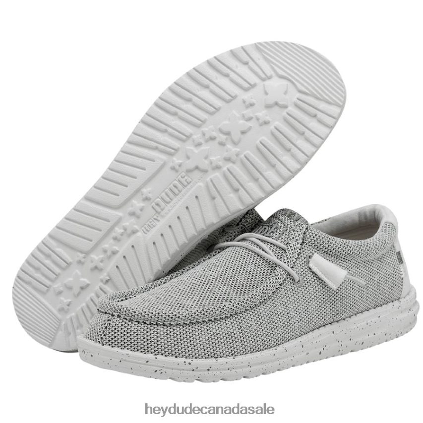 Men Wally Sox Wide Hey Dude Stone White Shoes 0D6J4L297