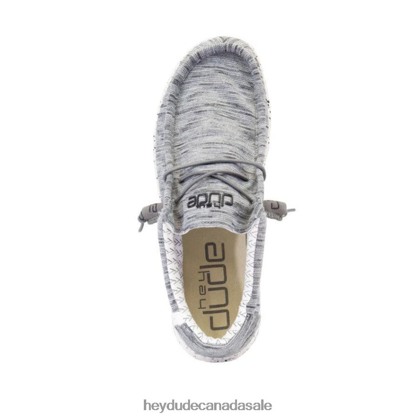 Men Wally Stretch Fleece Hey Dude Stone White Shoes 0D6J4L462