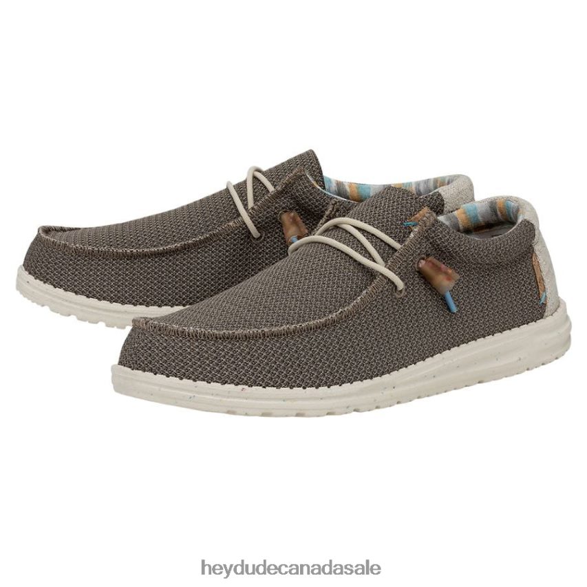 Men Wally Stretch Hey Dude Walnut Shoes 0D6J4L325