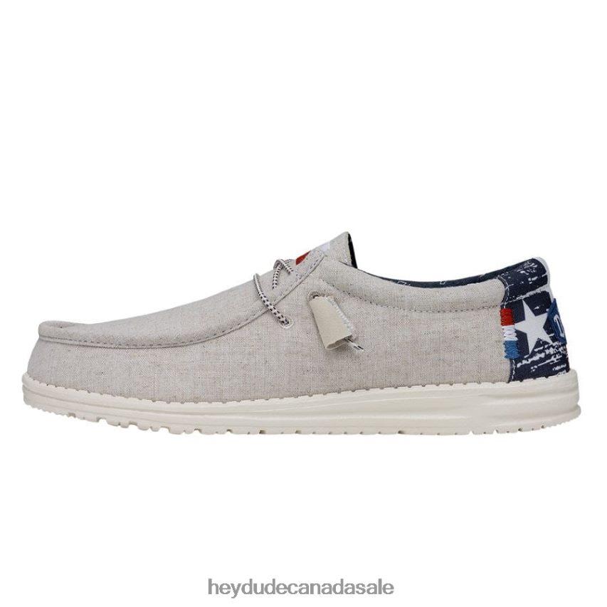 Men Wally Texas Canvas Hey Dude Off White Shoes 0D6J4L362