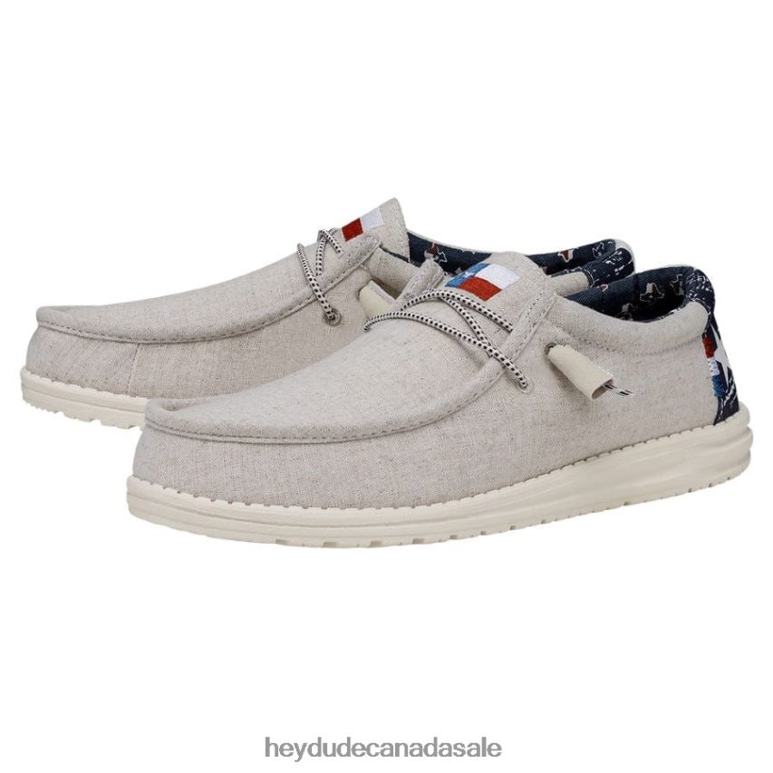 Men Wally Texas Canvas Hey Dude Off White Shoes 0D6J4L362