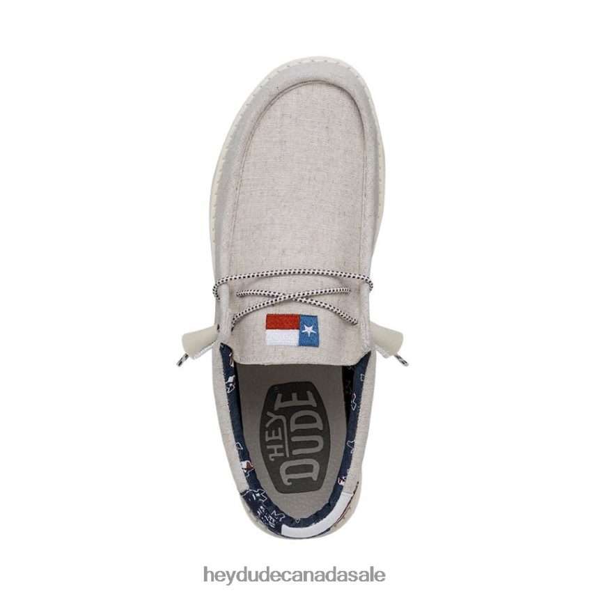 Men Wally Texas Canvas Hey Dude Off White Shoes 0D6J4L362