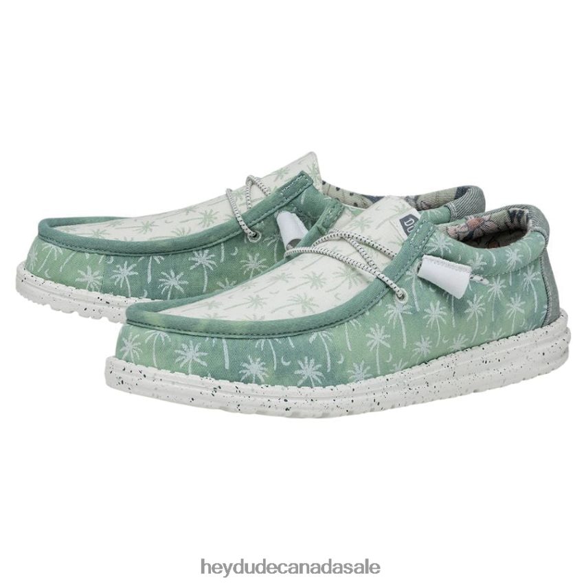 Men Wally Tropical Hey Dude Light Blue Shoes 0D6J4L364