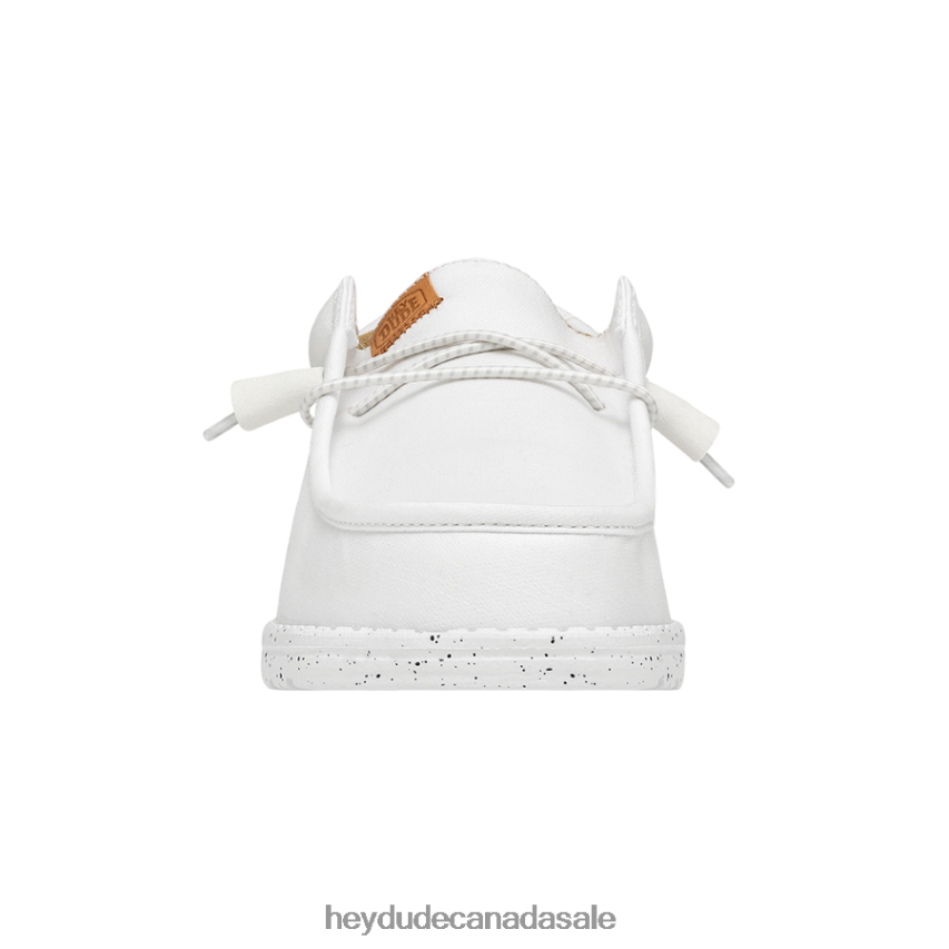 Men Wally Washed Canvas Hey Dude White Shoes 0D6J4L302