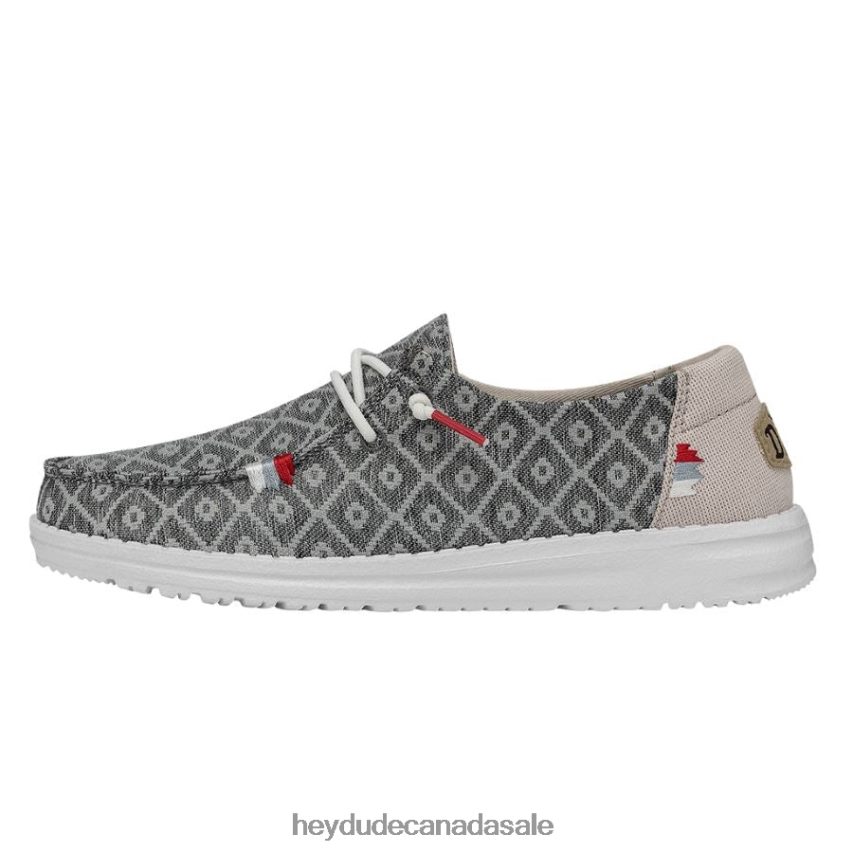Men Wendy Boho Hey Dude Embroidery Dark Grey Shoes 0D6J4L70