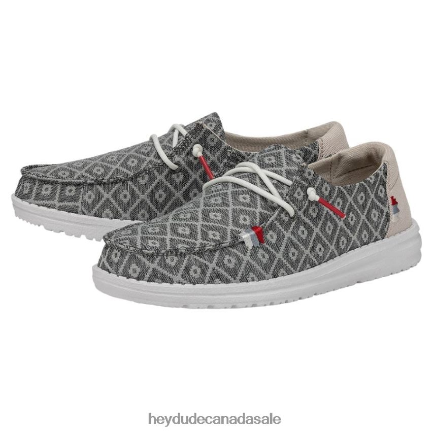 Men Wendy Boho Hey Dude Embroidery Dark Grey Shoes 0D6J4L70