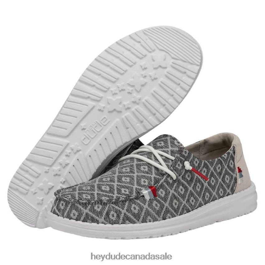 Men Wendy Boho Hey Dude Embroidery Dark Grey Shoes 0D6J4L70