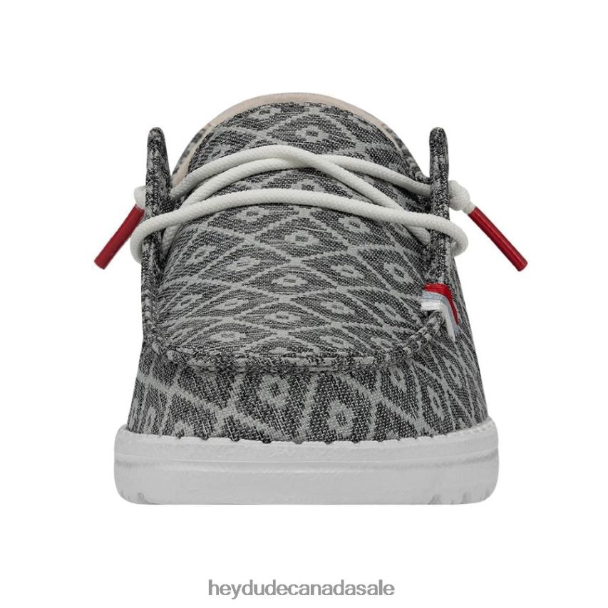 Men Wendy Boho Hey Dude Embroidery Dark Grey Shoes 0D6J4L70