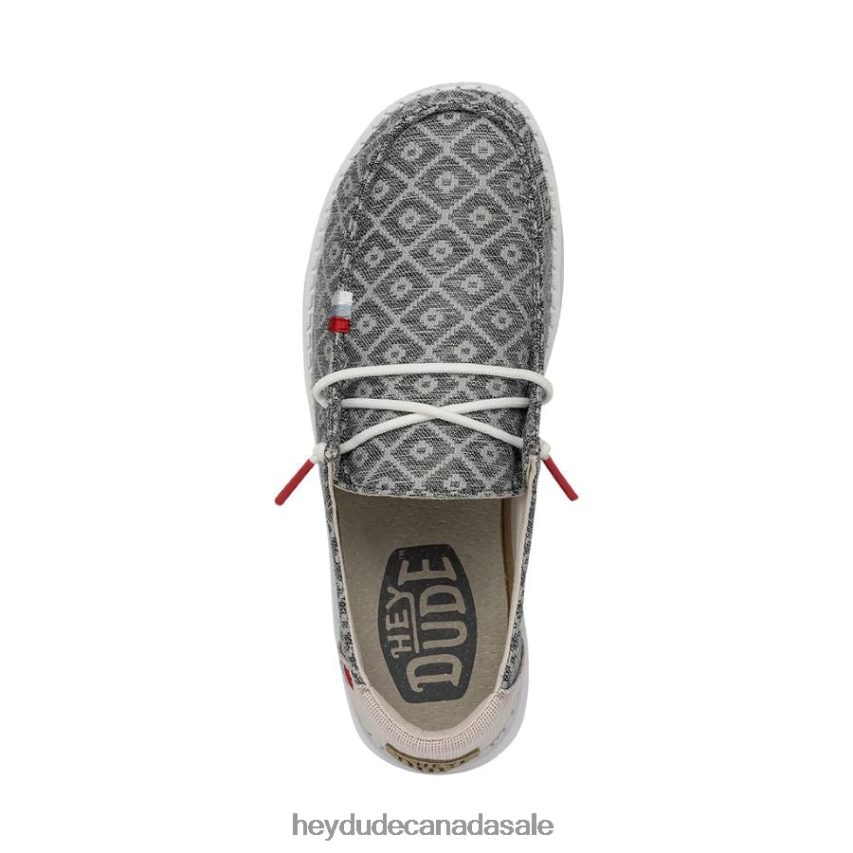 Men Wendy Boho Hey Dude Embroidery Dark Grey Shoes 0D6J4L70