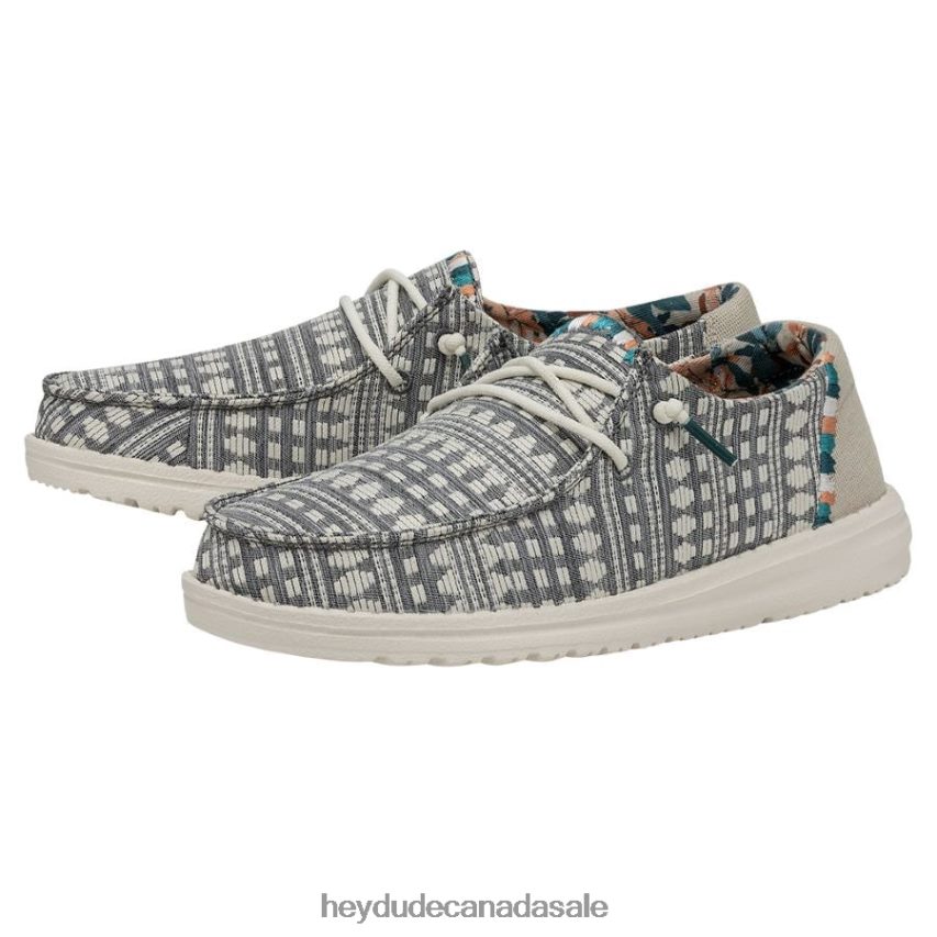 Men Wendy Boho Hey Dude Embroidery Grey Shoes 0D6J4L63