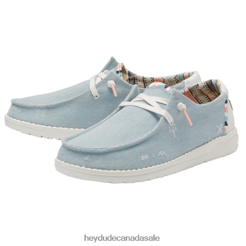 Men Wendy Boho Hey Dude Light Denim Shoes 0D6J4L66