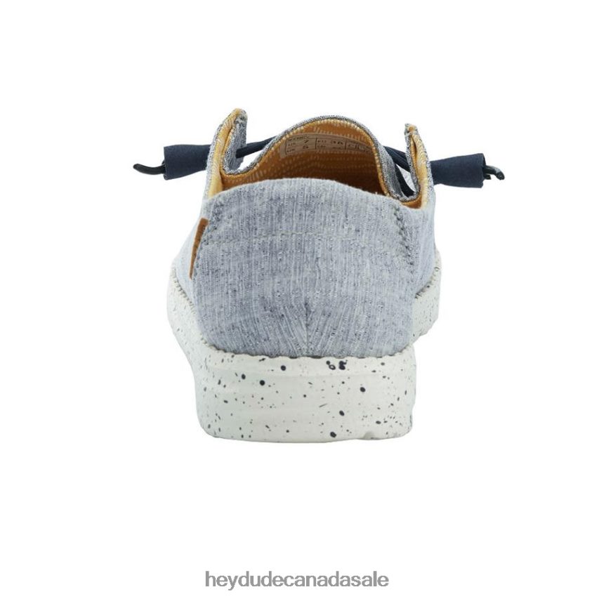 Men Wendy Chambray Hey Dude White Blue Shoes 0D6J4L103