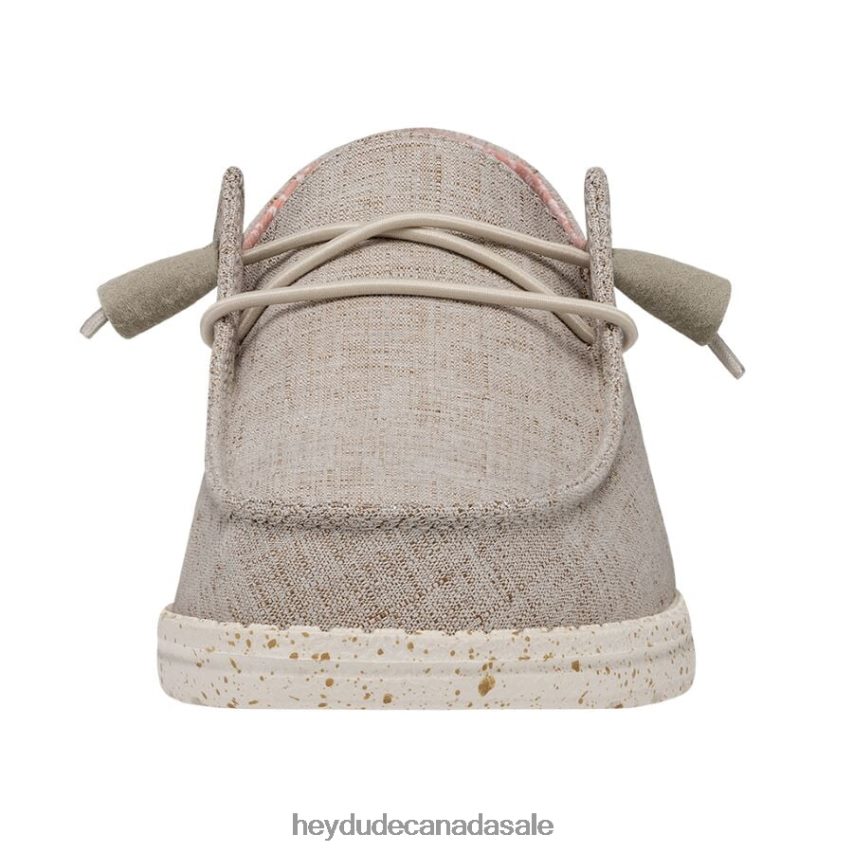 Men Wendy Chambray Wide Hey Dude White Nut Shoes 0D6J4L205
