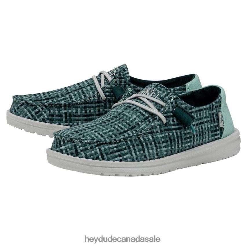 Men Wendy Crosshatch Hey Dude Jade Shoes 0D6J4L172