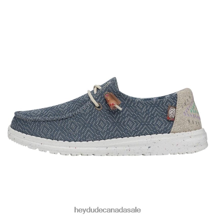 Men Wendy Knit II Hey Dude Blue Denim Shoes 0D6J4L53