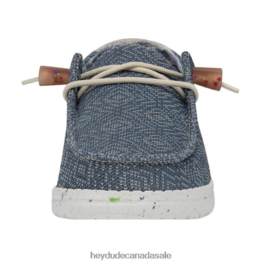 Men Wendy Knit II Hey Dude Blue Denim Shoes 0D6J4L53