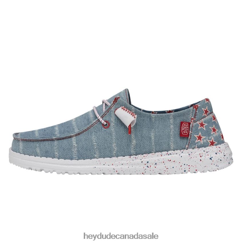 Men Wendy Patriotic Hey Dude Denim Star Shoes 0D6J4L15