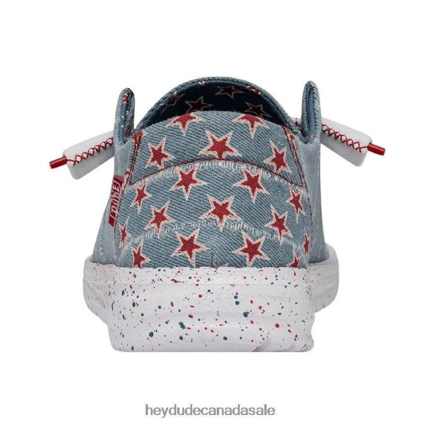 Men Wendy Patriotic Hey Dude Denim Star Shoes 0D6J4L15