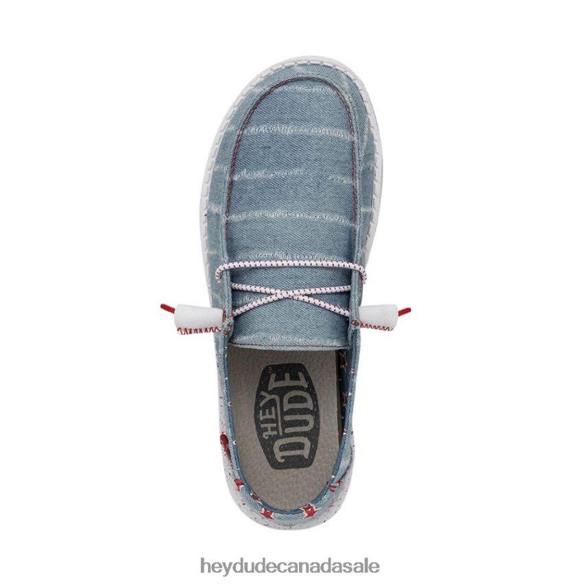 Men Wendy Patriotic Hey Dude Denim Star Shoes 0D6J4L213