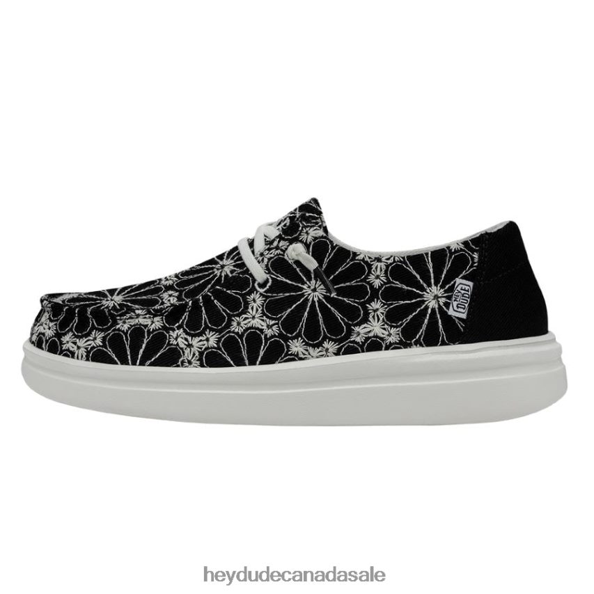 Men Wendy Rise Eyelet Hey Dude Black Shoes 0D6J4L148