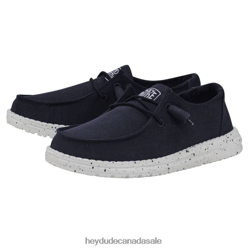 Men Wendy Slub Canvas Hey Dude Navy Shoes 0D6J4L31