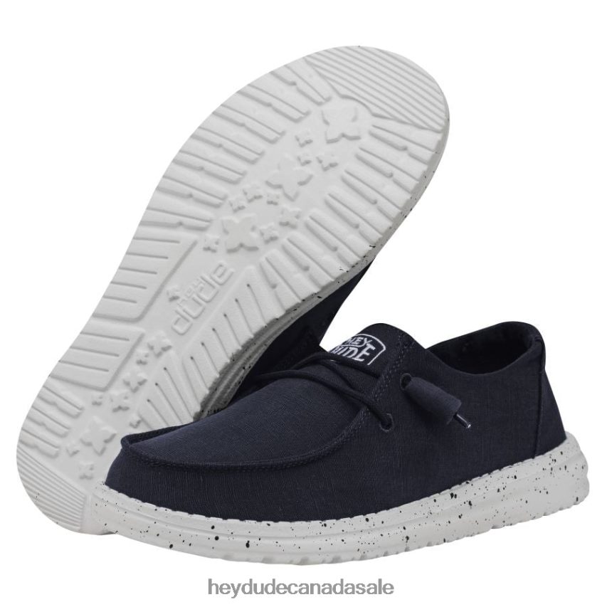 Men Wendy Slub Canvas Hey Dude Navy Shoes 0D6J4L31