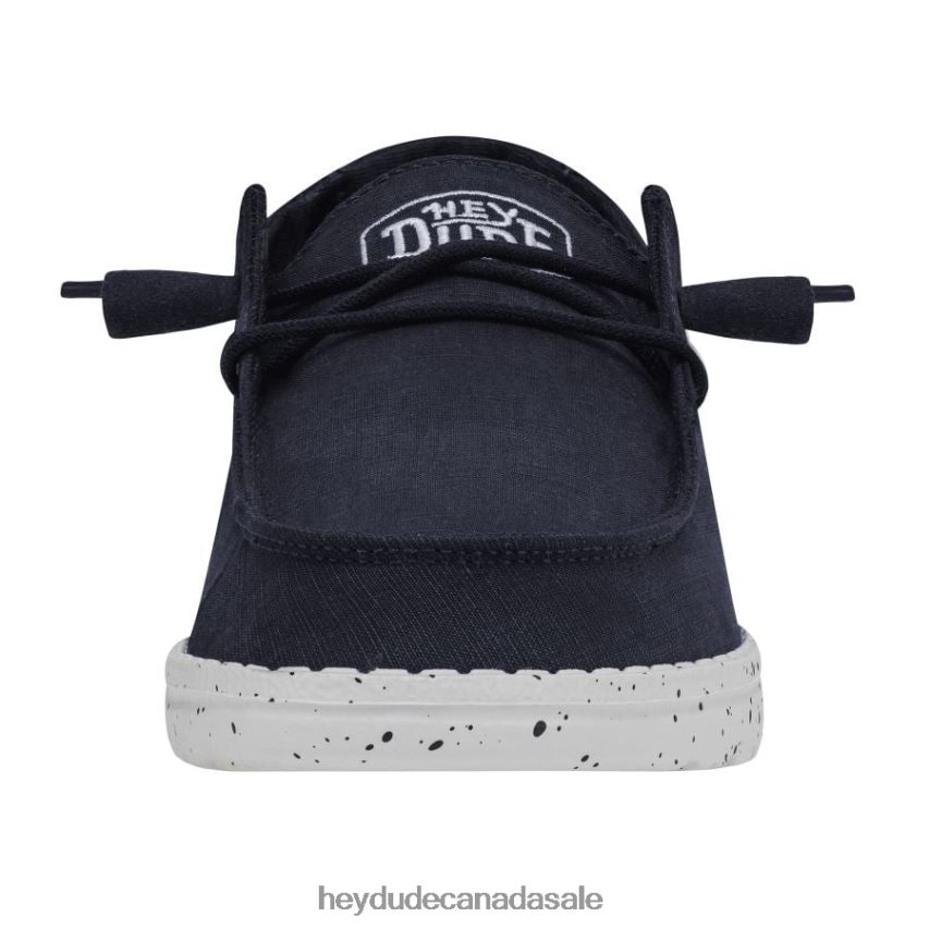Men Wendy Slub Canvas Hey Dude Navy Shoes 0D6J4L31