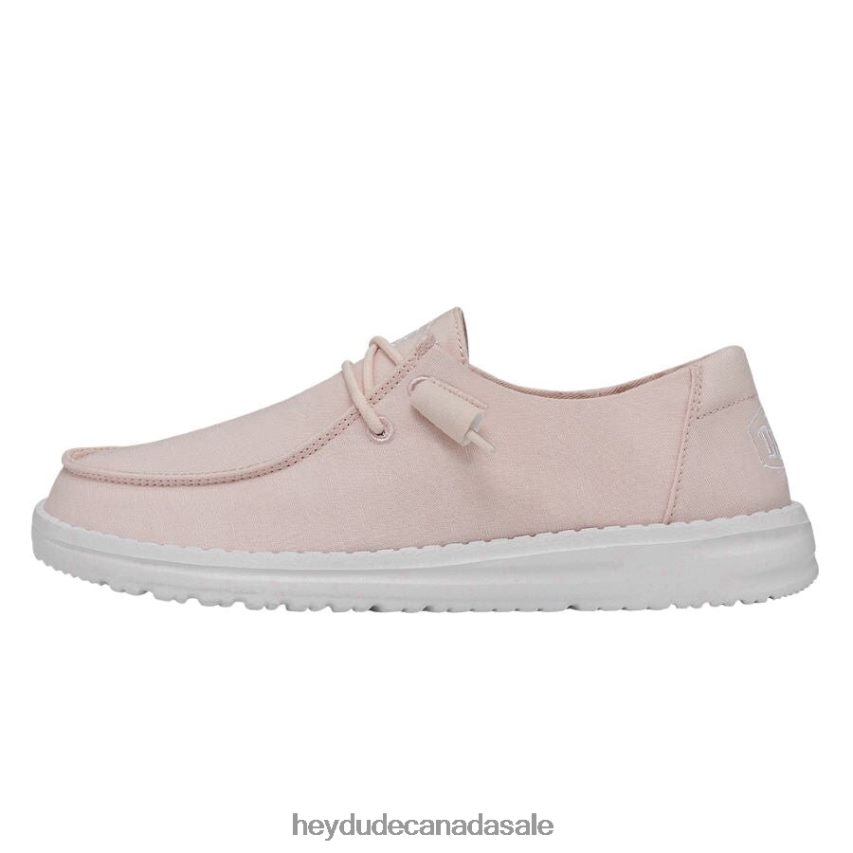 Men Wendy Slub Canvas Hey Dude Pink Shoes 0D6J4L32