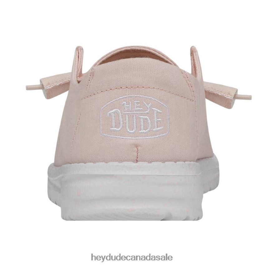 Men Wendy Slub Canvas Hey Dude Pink Shoes 0D6J4L32