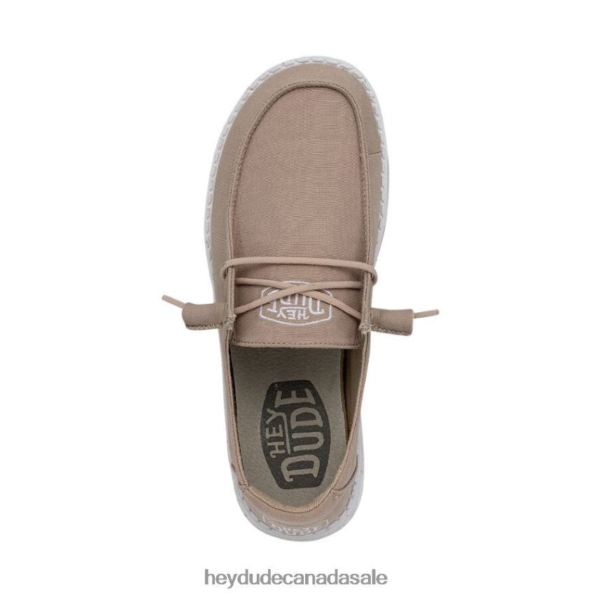 Men Wendy Slub Canvas Hey Dude Tan Shoes 0D6J4L29