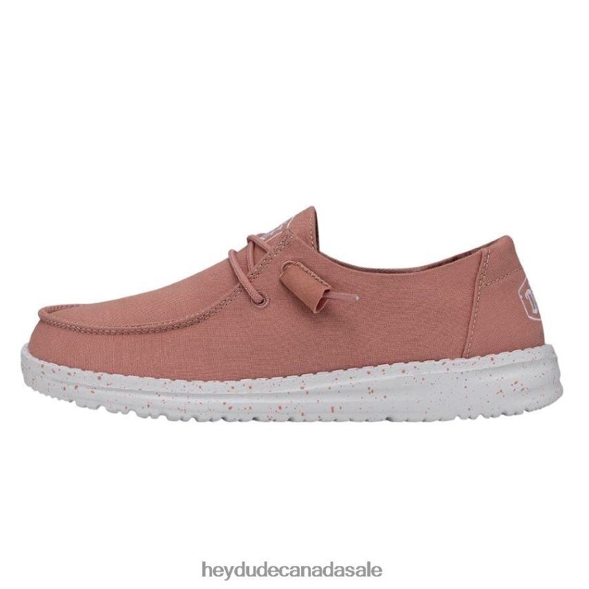 Men Wendy Slub Canvas Hey Dude Terracotta Shoes 0D6J4L36