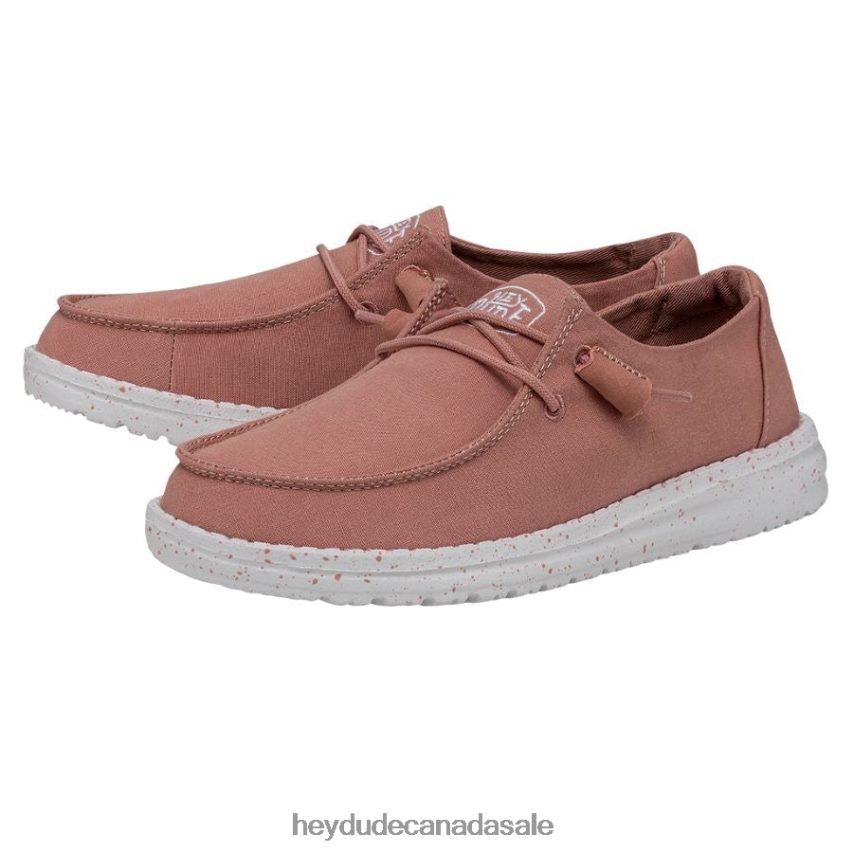 Men Wendy Slub Canvas Hey Dude Terracotta Shoes 0D6J4L36