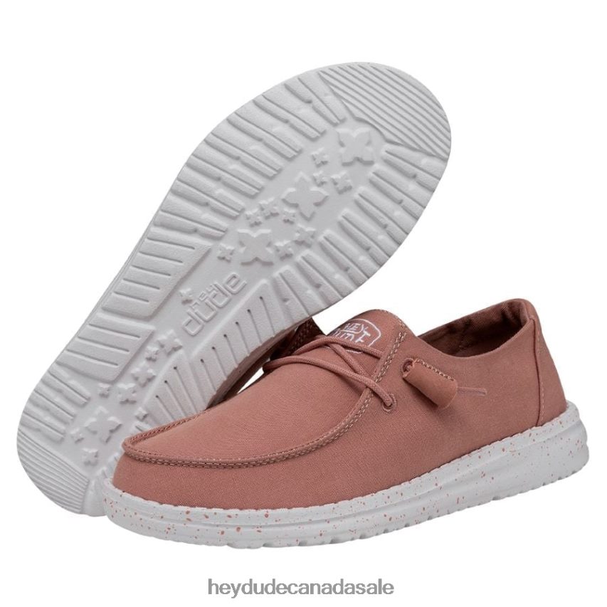 Men Wendy Slub Canvas Hey Dude Terracotta Shoes 0D6J4L36
