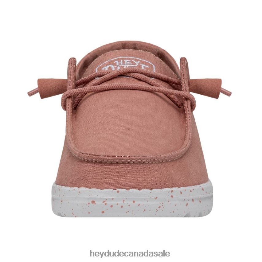 Men Wendy Slub Canvas Hey Dude Terracotta Shoes 0D6J4L36