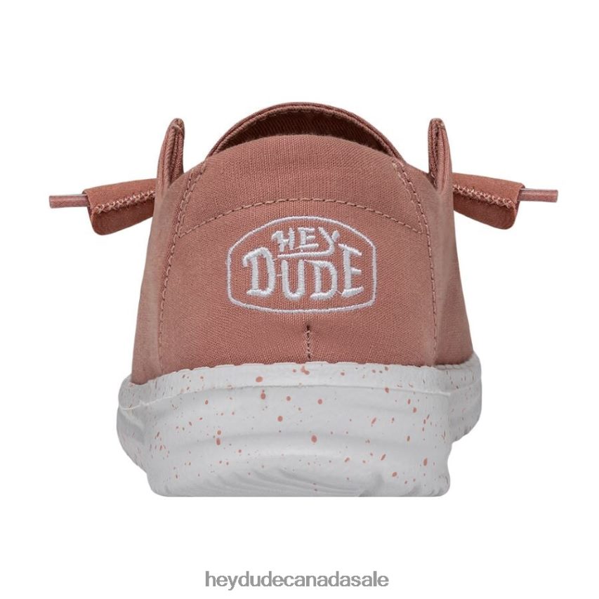 Men Wendy Slub Canvas Hey Dude Terracotta Shoes 0D6J4L36