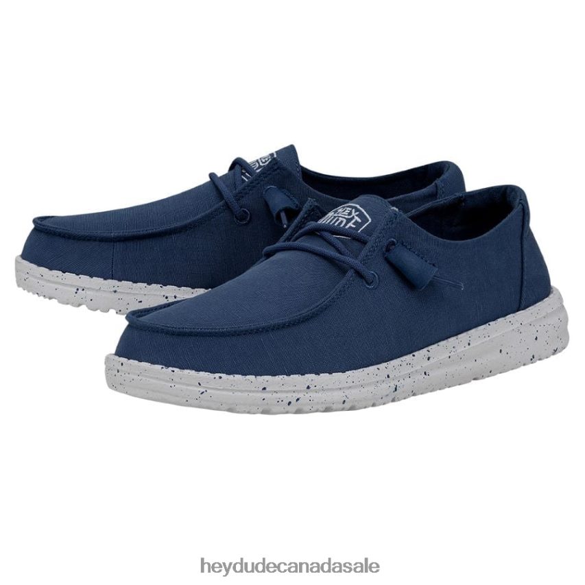 Men Wendy Slub Canvas Hey Dude True Blue Shoes 0D6J4L28