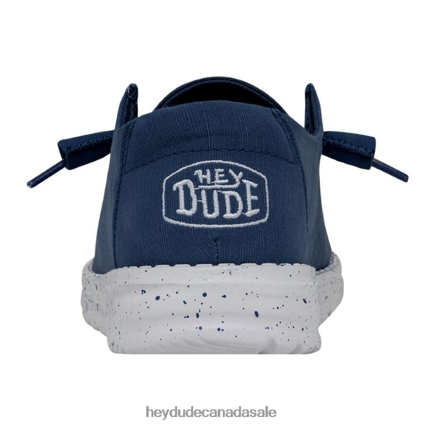Men Wendy Slub Canvas Hey Dude True Blue Shoes 0D6J4L28