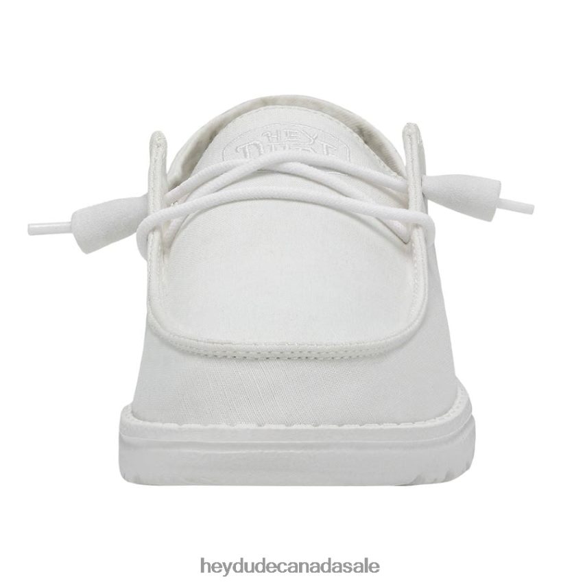 Men Wendy Slub Canvas Hey Dude White Shoes 0D6J4L23