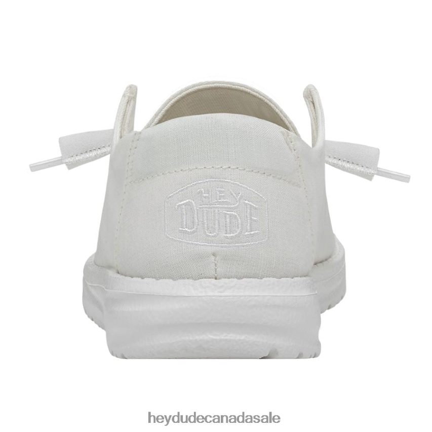 Men Wendy Slub Canvas Hey Dude White Shoes 0D6J4L93