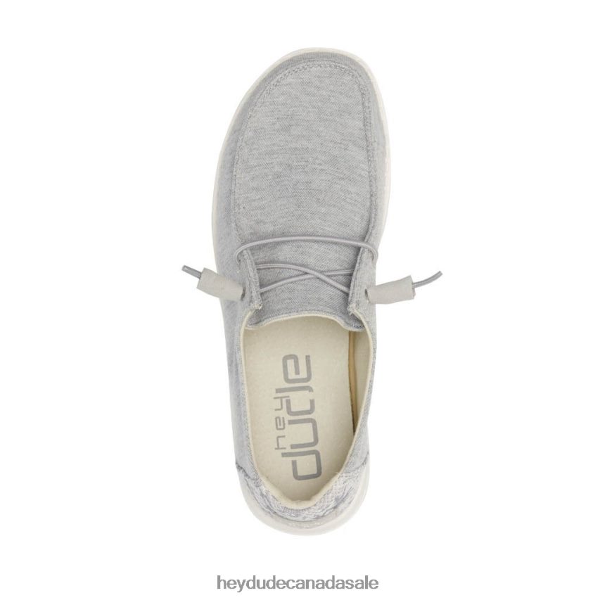 Men Wendy Stretch Fleece Hey Dude Glacier Grey Shoes 0D6J4L185