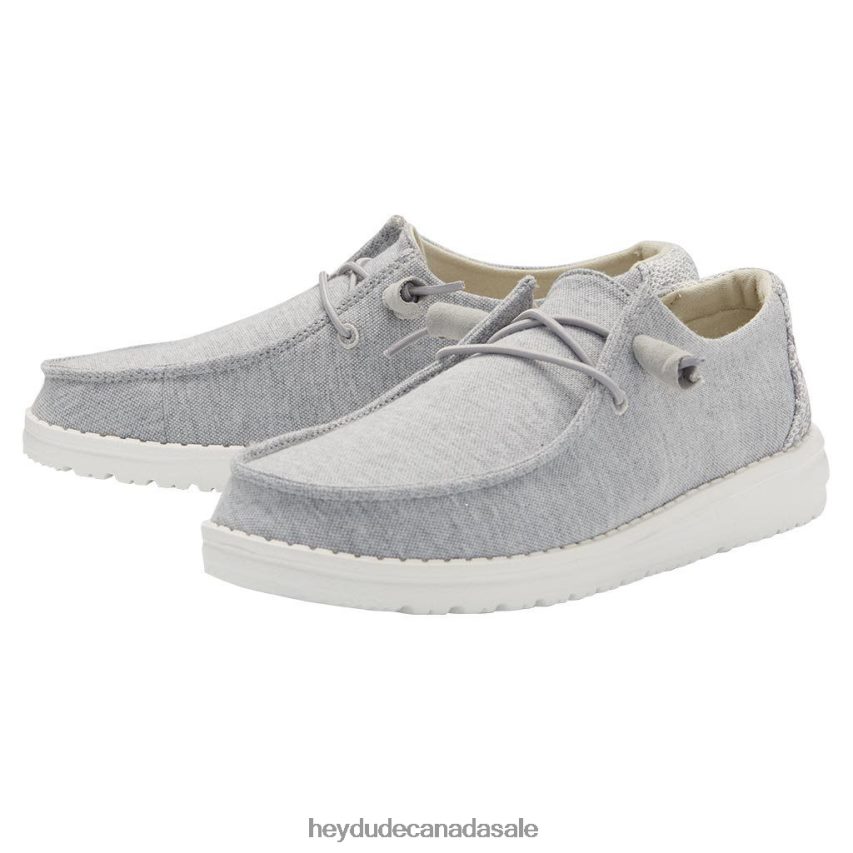 Men Wendy Stretch Fleece Hey Dude Glacier Grey Shoes 0D6J4L191