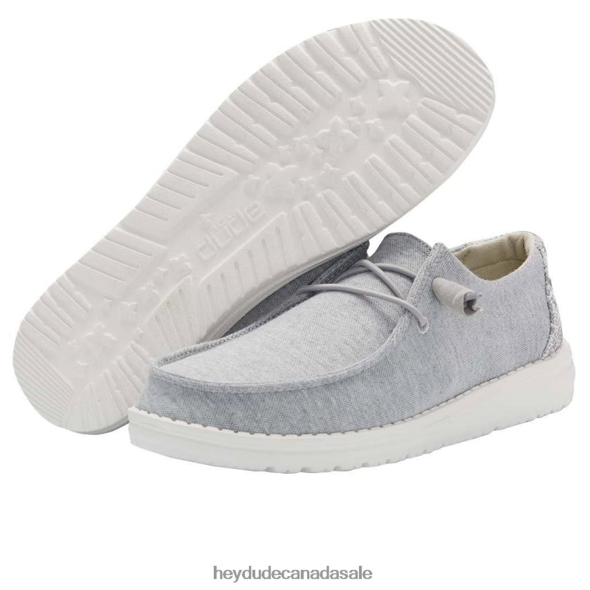 Men Wendy Stretch Fleece Hey Dude Glacier Grey Shoes 0D6J4L191