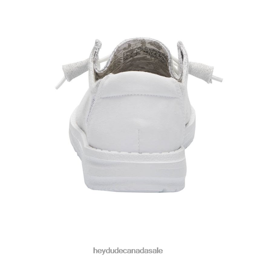 Men Wendy Stretch Hey Dude Sparkling White Shoes 0D6J4L124