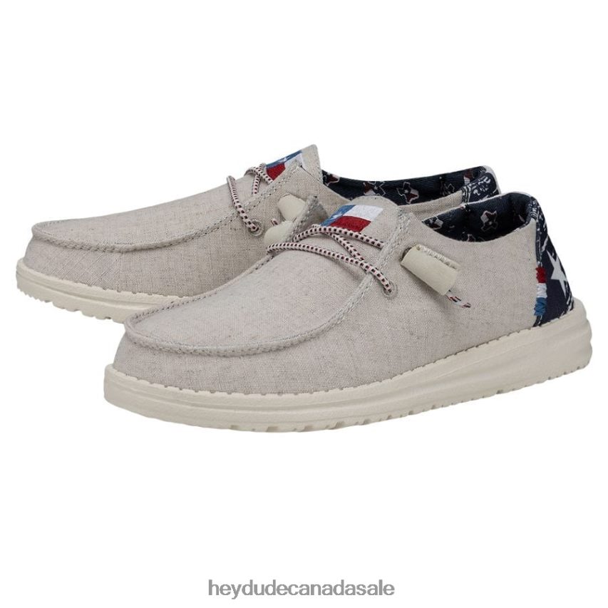 Men Wendy Texas Canvas Hey Dude Off White Shoes 0D6J4L58