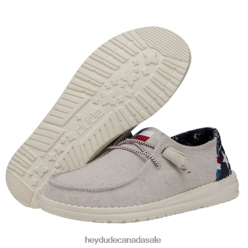 Men Wendy Texas Canvas Hey Dude Off White Shoes 0D6J4L58