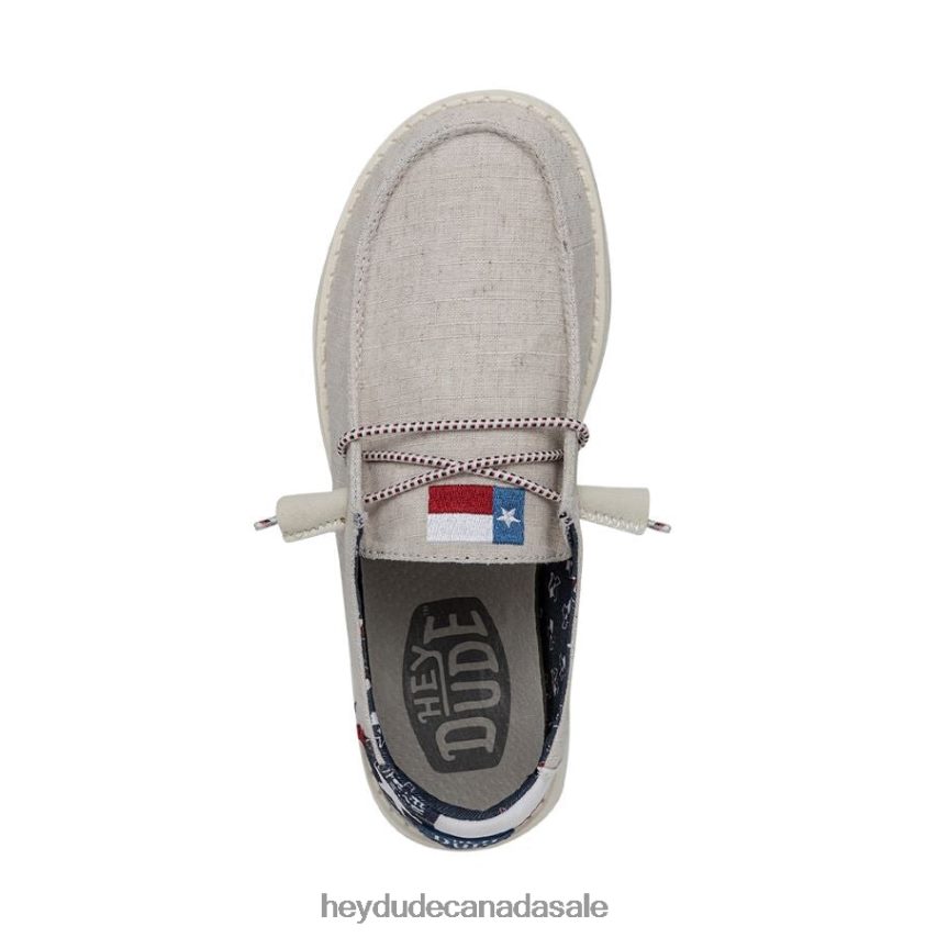 Men Wendy Texas Canvas Hey Dude Off White Shoes 0D6J4L58