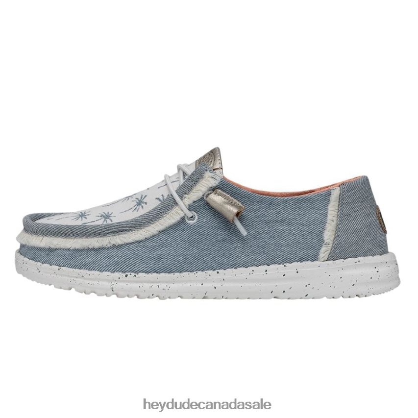Men Wendy Tropical Hey Dude Light Blue Shoes 0D6J4L11