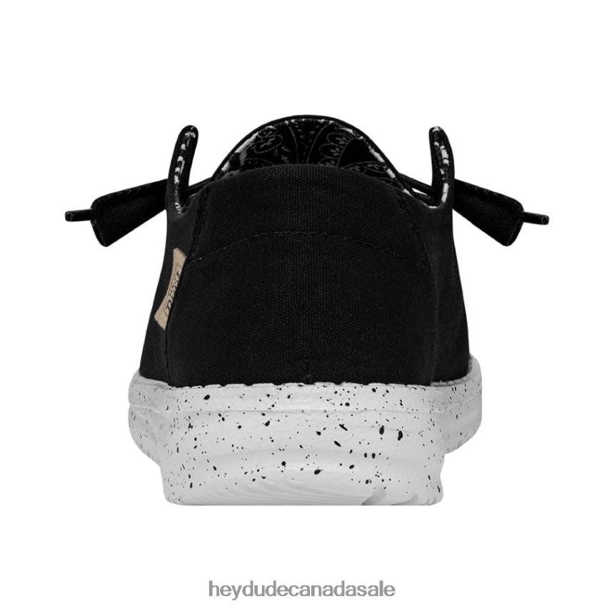 Men Wendy Wide Hey Dude Black Odyssey Shoes 0D6J4L109