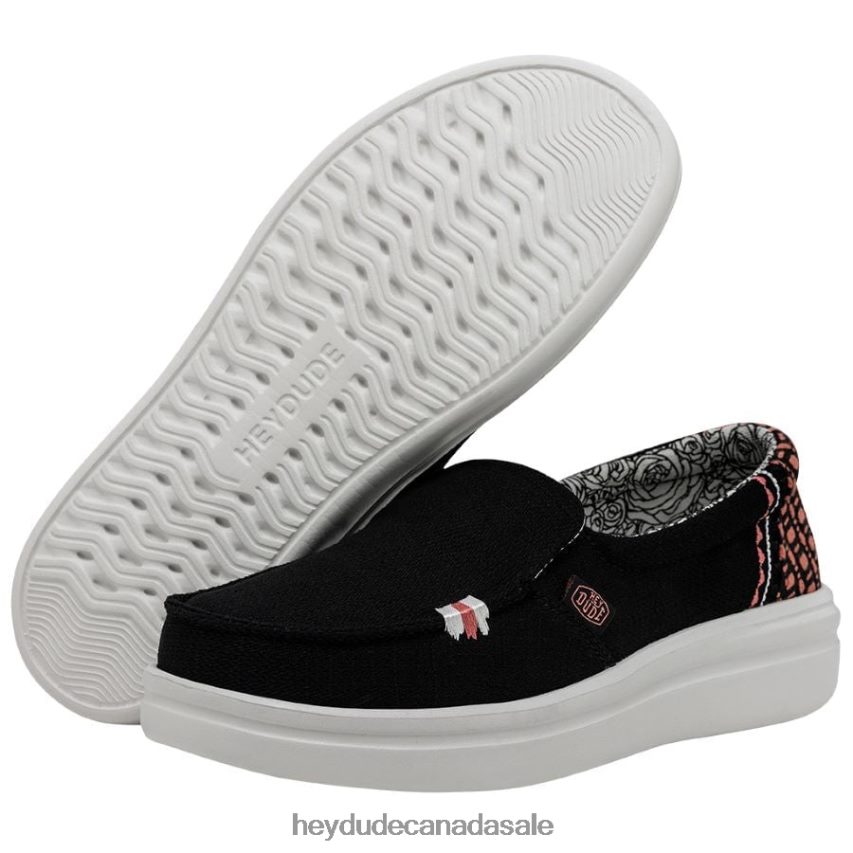 Women Misty Rise Hey Dude Black Palm Shoes 0D6J4L223